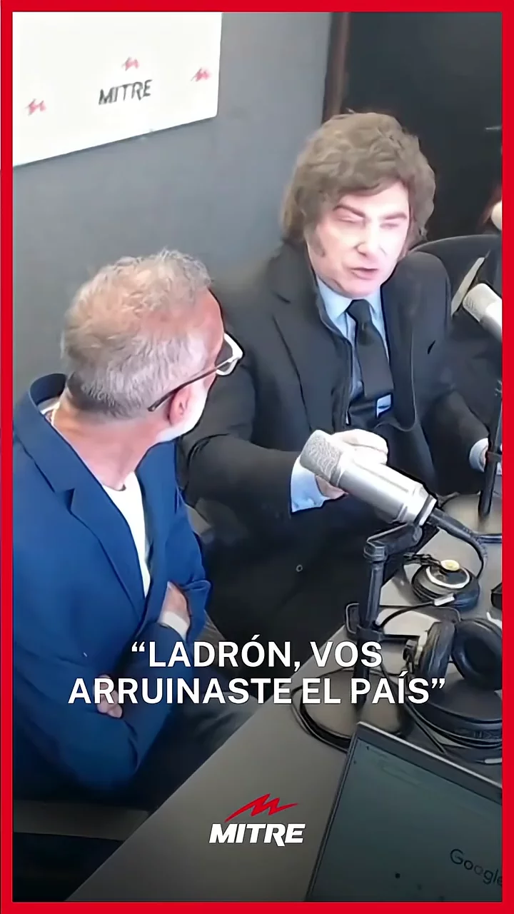 _Ladrón_ vos arruinaste el país__ Javier Milei reconoció a un ex funcionario y lo cruzó en vivo(720P_HD)